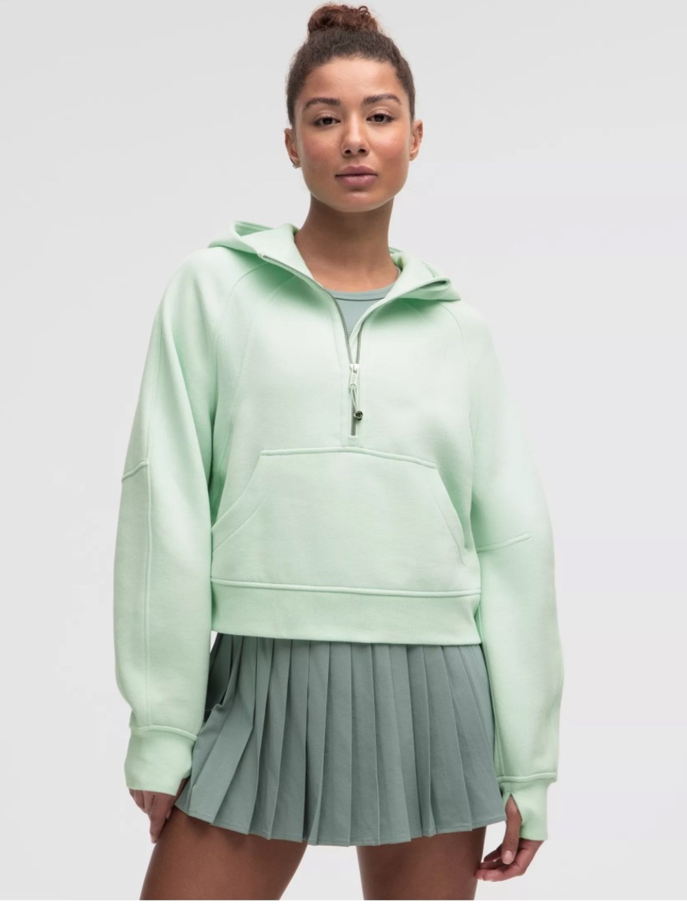 Scuba Oversized Half-Zip Hoodie
in Sea Mist
